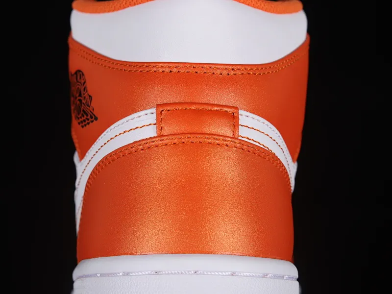 All categories Air Jordan Jordan series basketball shoes Air Jordan 1 Mid G version pure original Air Jordan 1 Mid "Surface" AJ1 Joe 1 white and orange small buckle mid-top basketball shoes DM3531-800